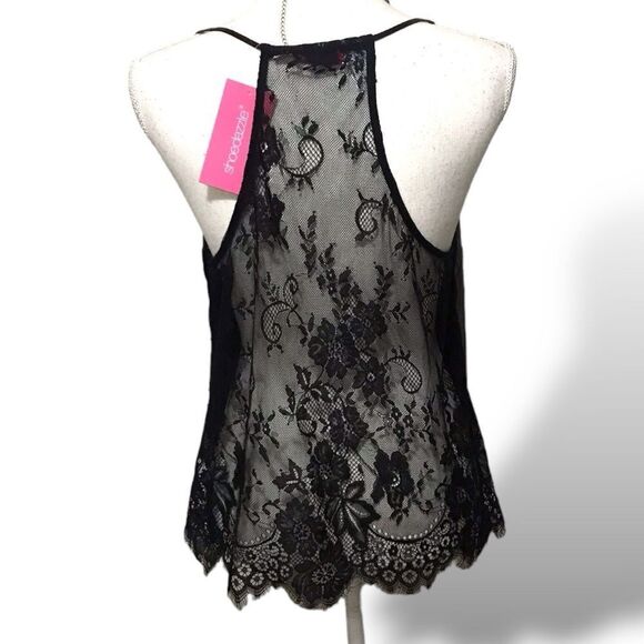 NWT Vegan leather and lace sexy cami - Picture 6 of 11